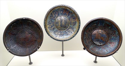 Dish with lady and gentleman, Dish with Cavalier and Dish with Rider by Anonymous