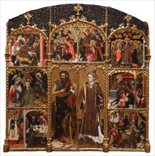 Altarpiece depicting Saint John the Baptist and Saint Stephen by Master Badalone