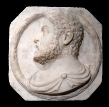 Carved marble plaque of Miquel Mai by Niccolò Tribolo