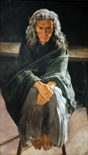 Painting titled 'The Madwoman' by Antonio Fabrés