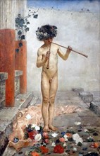 Painting of a Pompeian Child by Arcadi Mas i Fondevila