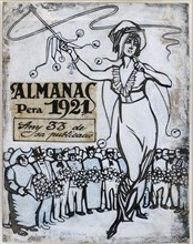 Illustration depicting 'Almanac for 1921' by Juan Gris