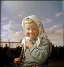 Soviet Russian peasant girl 1950's
