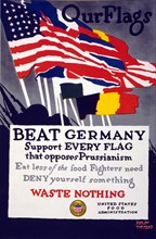Our flags. 1918 American World war One propaganda poster.