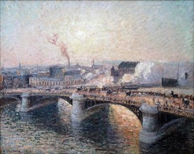 Camille Pissarro (1830 - 1903), The Pont Boieldieu at Rouen, Sunset, 1896. Oil on canvas.