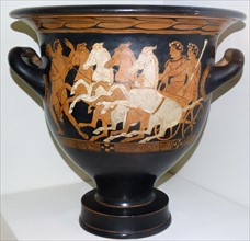 Drinking cup with red figure technique