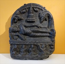Death of the Buddha, Basalt sculpture