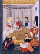 Workshop of Pedro García de Benabarre (1445 - 1485). Birth of the Virgin