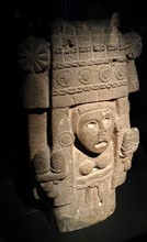 Aztec volcanic rock statue of Chicomecoatl the Goddess of maize and groundwater