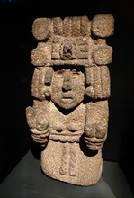 Aztec volcanic rock statue of Chicomecoatl the Goddess of maize and groundwater