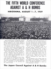 Magazine article against A & H bombs, Hiroshima, Japan, 1959