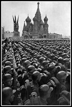 Soviet Union, Moscow Red Square; parade of Red Army soldiers 1936