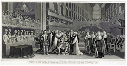 The coronation of King George IV of England in 1820