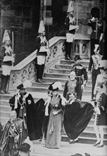 King of England, George V, and his wife Mary of Teck