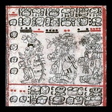 Dresden Codex , fragment, Maya Culture, ca.1200 AD, Saxon State Library, Dresden