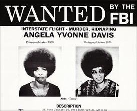 FBI Wanted poster for Angela Davis.