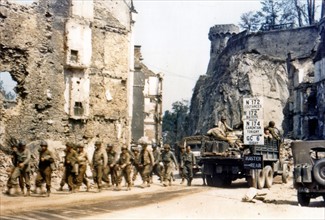 US soldiers in France during World War Two. 1944