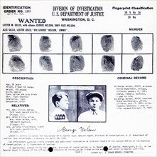 Fingerprint record for “Baby Face” Nelson