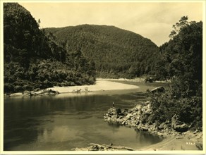 Photograph of the Buller Gorge and the Buller River, New Zealand
