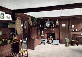 Colour photograph of the kitchen of the John Hancock House, Lexington
