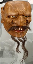 Noh mask of an old man with superhuman strength
