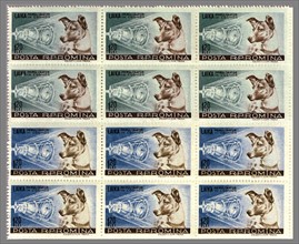Laika Space Dog stamps issued by Romania