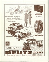 Advert for a Volkswagen automobile showcasing the car's new features