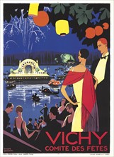 Giclee pint titled 'Vichy Comite des Fetes' by Roger Broders