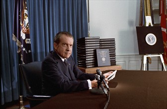 Colour photograph of President Richard Nixon