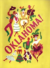 Poster advertising the play 'Oklahoma'