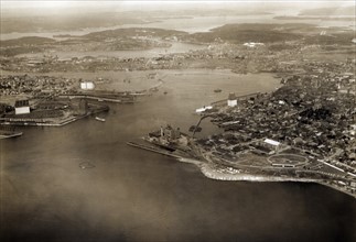 Aerial view of St John, New Brunswick