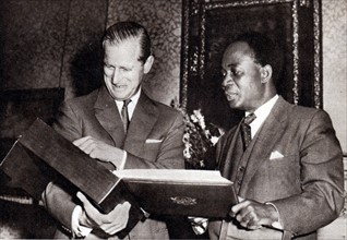 Prince Phillip (Duke of Edinburgh) with President Kwame Nkrumah of Ghana in London 1960
