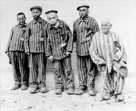 mentally and physically handicapped Jewish prisoners, in Buchenwald concentration camp 1938