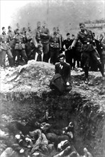 World war two holocaust: Jews from Vinnitsa, Ukraine, executed by Einsatzgruppen 1941.