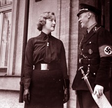 British fascist, Unity Mitford, in Blackshirt uniform with Fritz Stadelmann, Germany 1933