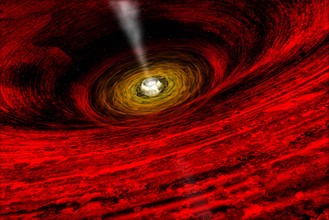 The View Near a Black Hole, drawn by April Hobart, CXC: