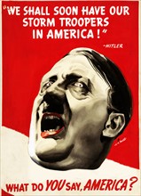 Anti-Nazi propaganda poster (American) during World war two 1943.