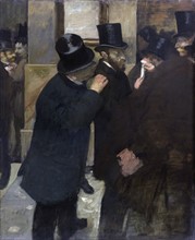Edgar Degas, Portraits at the Stock Exchange (Portraits, à la Bourse), ca. 1878-79
