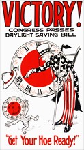 World War One, Patriotic Poster 'Victory-Daylight-Savings'. American 1917
