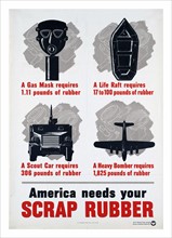 World War Two, American Patriotic Poster.