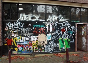 Graffiti on a building in Amsterdam Netherlands, 2015