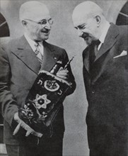 Chaim Weizmann and Harry Truman at the White House