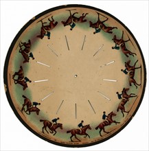 Illustration of horse riding from a zoetrope moving image machine