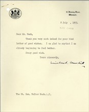 letter from Prime Minister Winston Churchill to New Zealand premier, Walter Nash, 1953