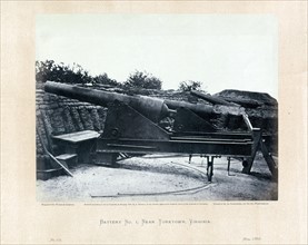 American Civil War cannon in a military post near Yorktown 1965