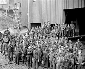 Photograph of Breaker Boys and Woodward Coal Breakers, Kingston, Pennsylvania