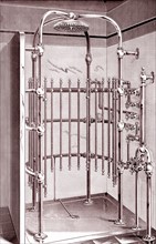 Photograph of an antique shower system