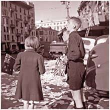 Photograph of children during VE day celebrations