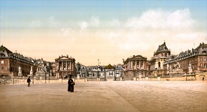 palace, exterior, Versailles, France 1900