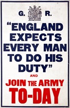 World war One, British recruitment poster,